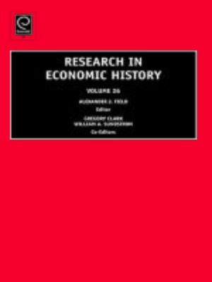 cover image of Research in Economic History, Volume 26